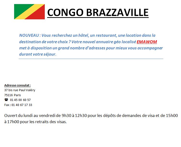 Visa Congo Visa tropical
